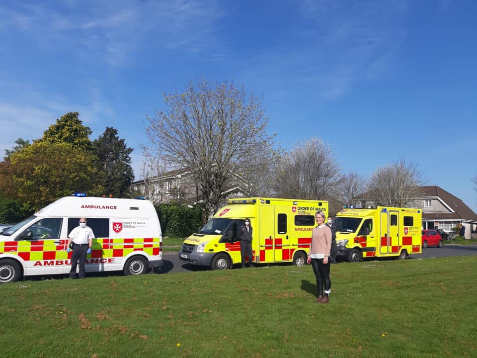 Irish Ambulance Corps of the Order of Malta cooperating closely with
