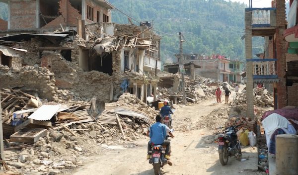 Nepal, the Order of Malta Worldwide Relief Agency providing food for 10,000 people