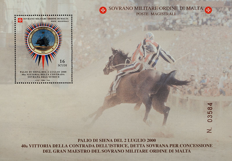 Emissione 274 – Palio di Siena del 2 Luglio 2000 – 40a Vittoria della Contrada Sovrana dell’Istrice