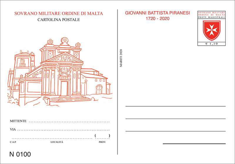 300° Anniversario della nascita di Giovanni Battista Piranesi - Cartolina Postale