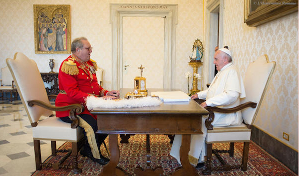 Pope Francis received in audience the Grand Master