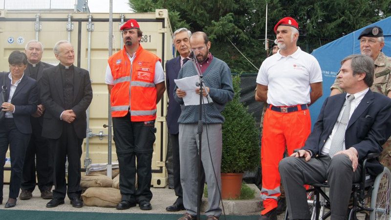 Erdbeben in der Region Emilia. Nach vier monaten schliesst der orden die zeltstadt von Bomporto.