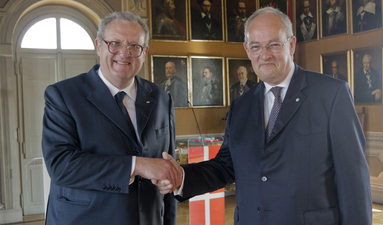 Michel Roger, Staatsminister von Monaco, vom Grossmeister empfangen