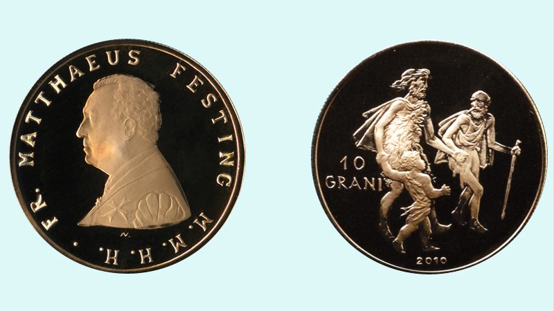 Moneta in bronzo da 10 Grani