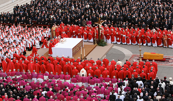 The Grand Master at the funeral of Pope John Paul II