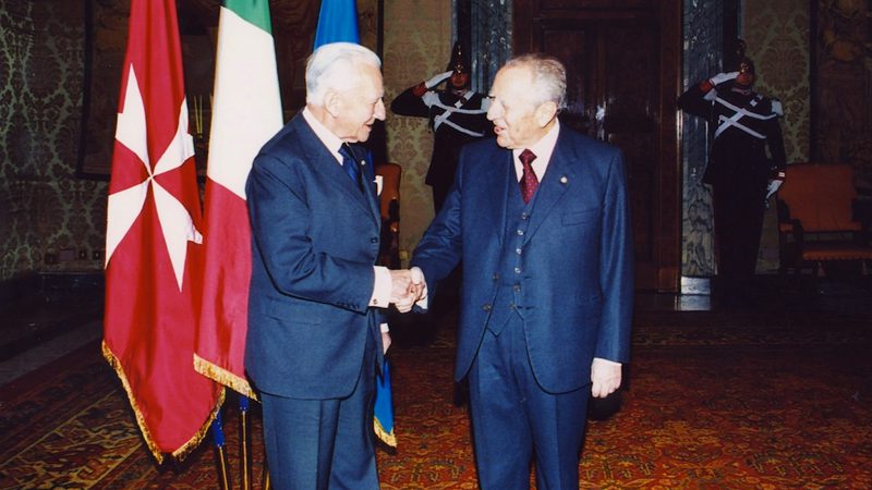 Le Grand Maitre en visite officielle chez le President de la Republique Italienne, Ciampi