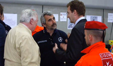 Grand Hospitaller visits’ quake zone and inspects cisom’s emergency aid measures