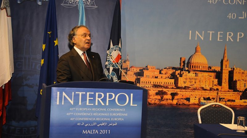 The Grand Chancellor at the INTERPOL European Conference