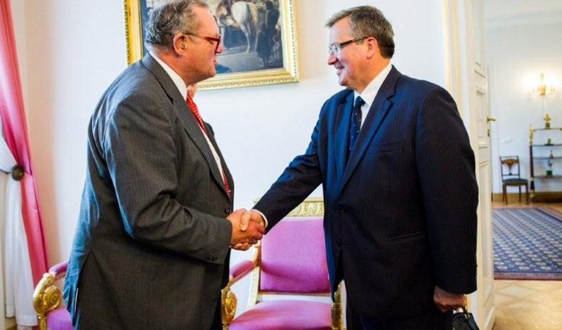 The Grand Master is received by the President of Poland
