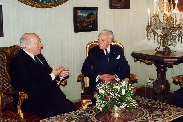 Grand Master greets the President of the Republic of Malta, Prof. Guido de Marco