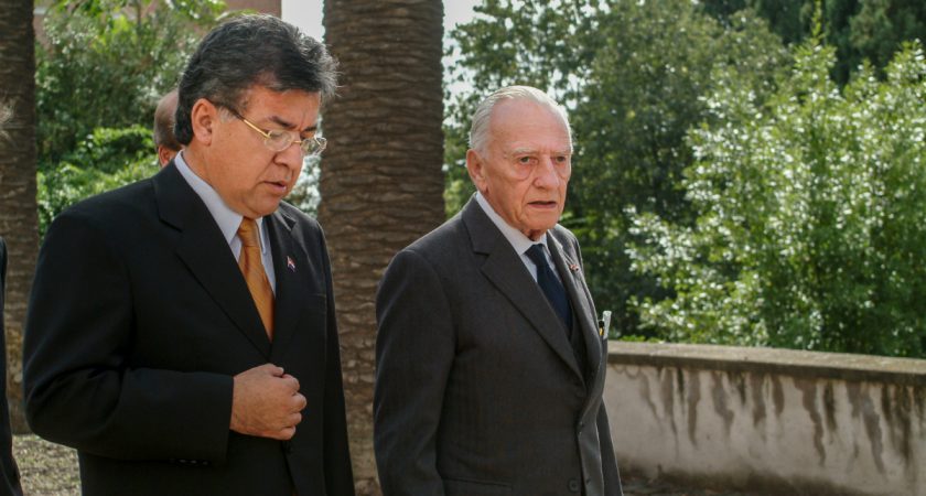 El Gran Maestre recibe al Presidente de la República del Paraguay, Nicanor Duarte Frutos