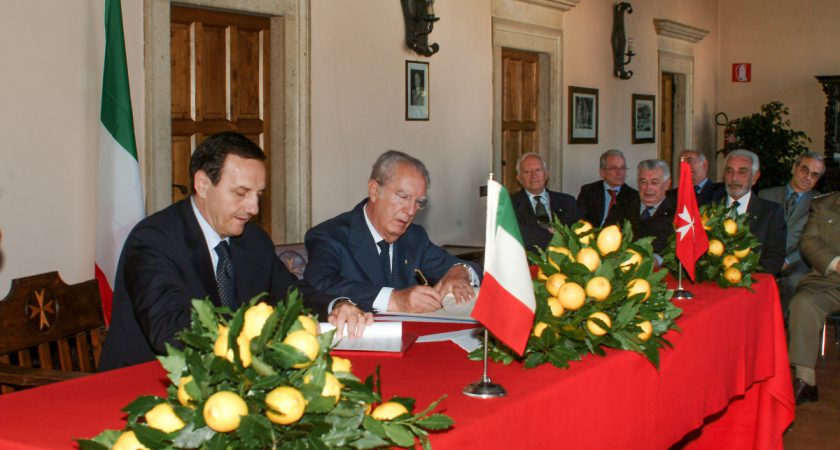 The Order of Malta and Italy sign a framework agreement for medical and humanitarian assistance