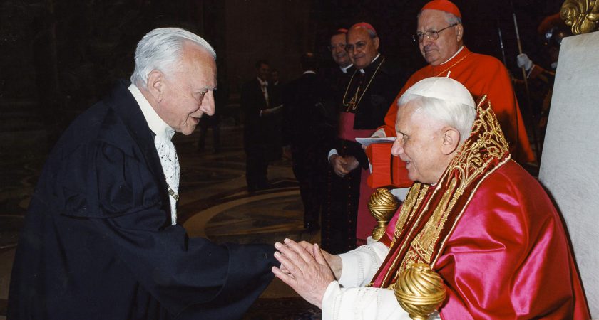 The Grand Master at St. Peter’s for the mass inaugurating the Pontificate