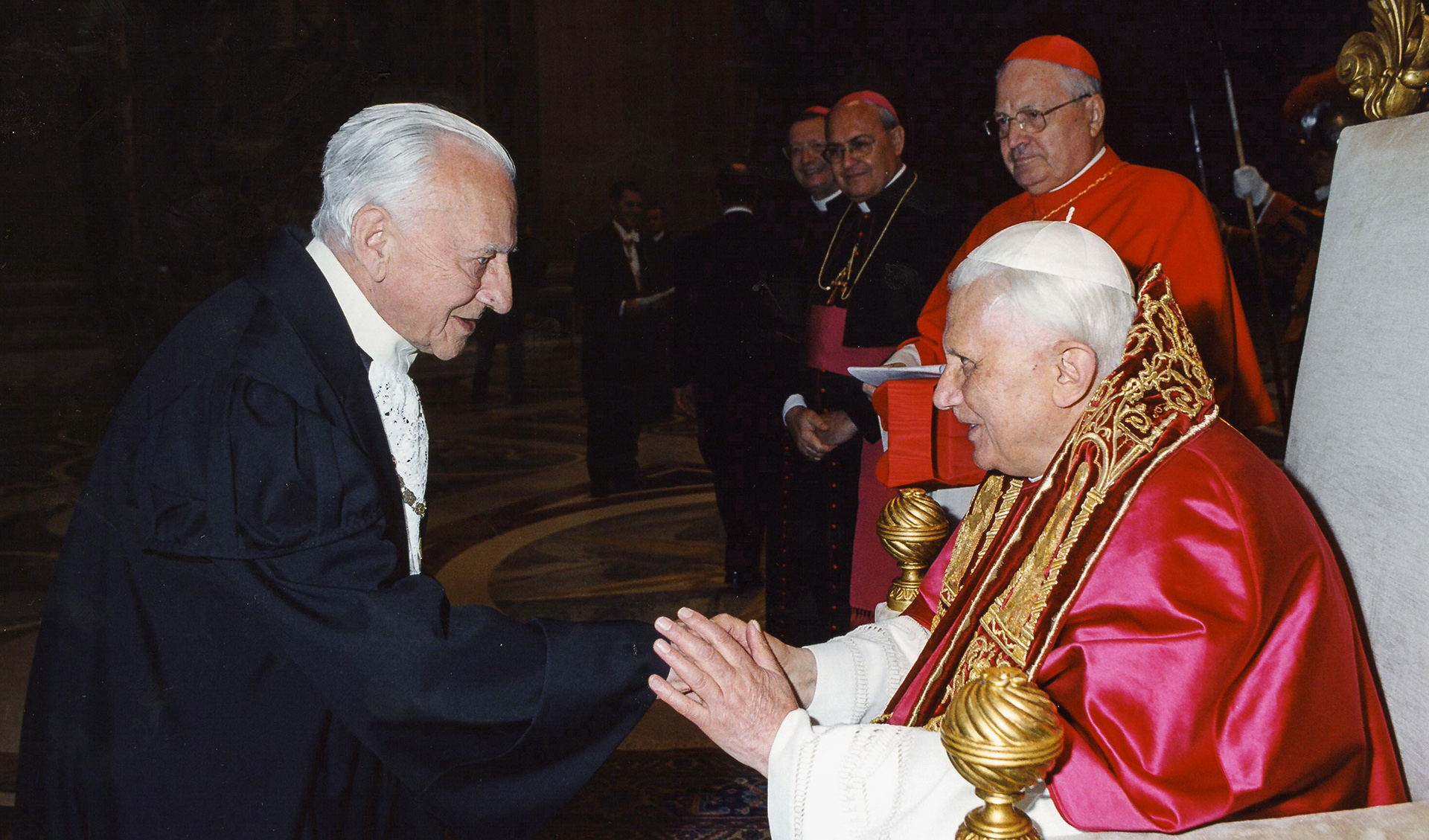 The Grand Master at St. Peter’s for the mass inaugurating the Pontificate