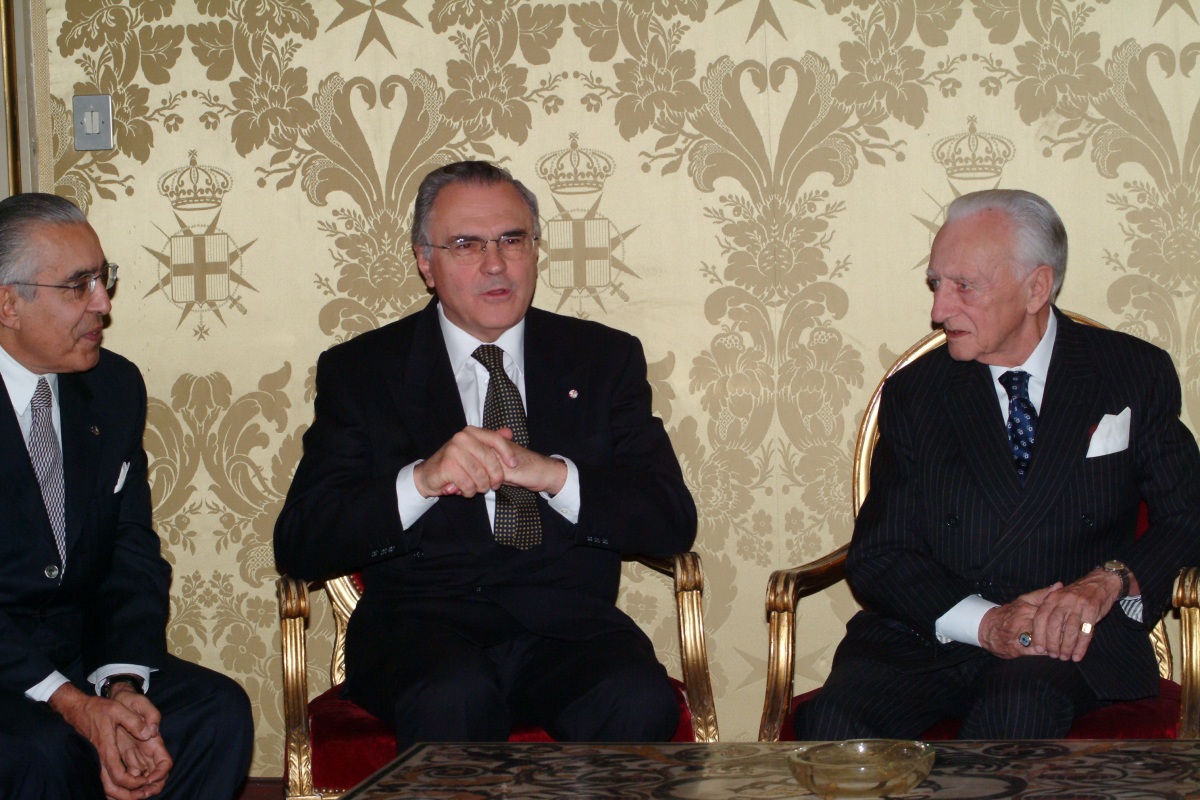 The Grand Master receives the Vice President of the Italian Senate
