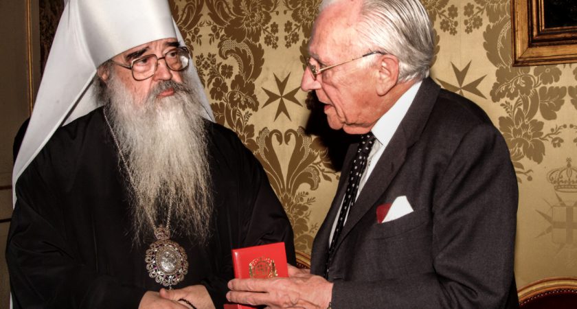 The Grand Master meets Philarete, Metropolitan of Minsk