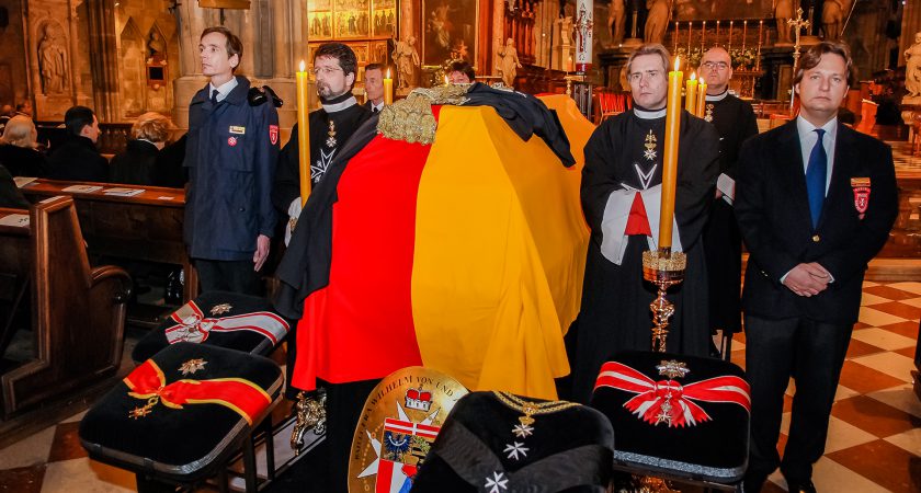 The funeral of the Grand Prior of Austria