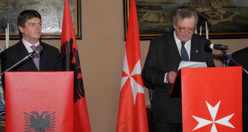 Staatsbesuch des Präsidenten der Republik Albanien beim Souveränen Orden