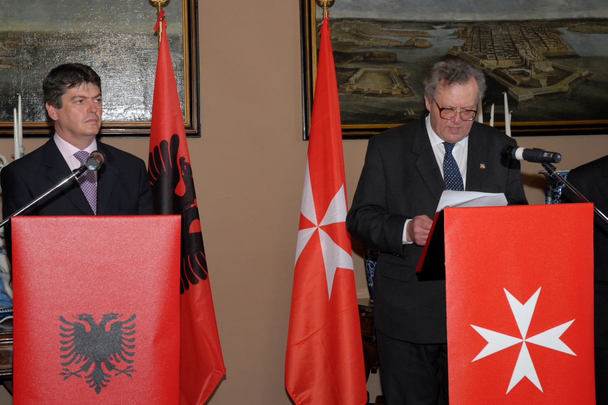 State visit of the President of the Albanian Republic to the Sovereign Order
