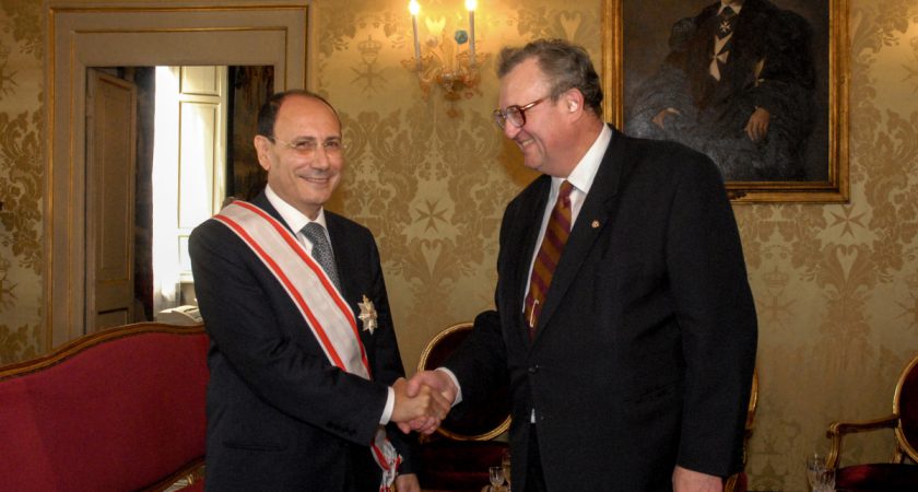 El Gran Maestre recibe al Presidente del Senado Italiano