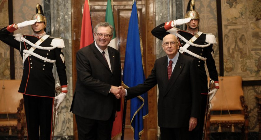 Visite Officielle du Grand Maître au Président de la République Italienne