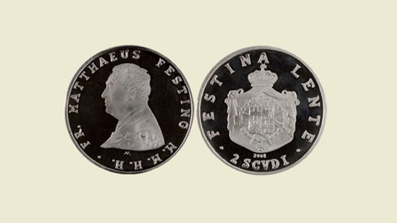 Moneta in argento da 2 Scudi