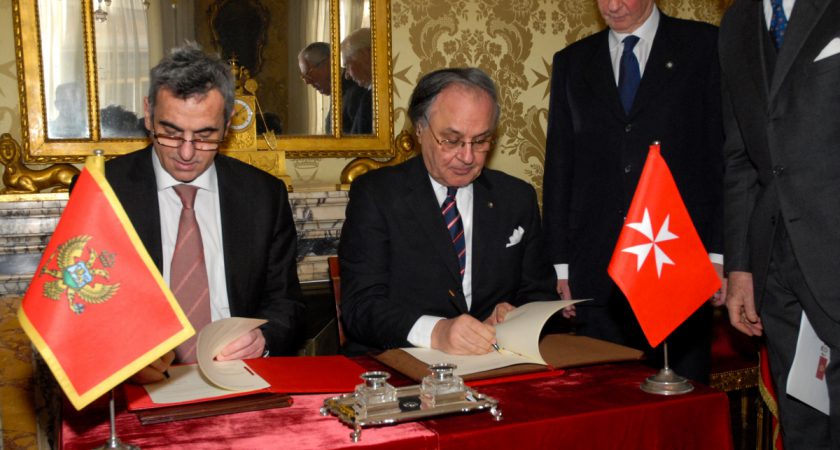 The Order of Malta and Montenegro sign the postal convention