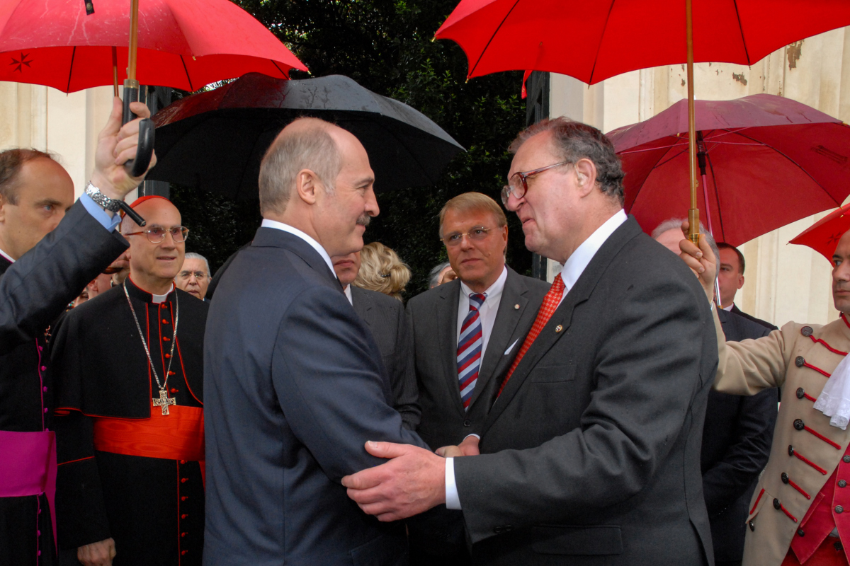 El Gran Maestre recibe al Presidente de Belarús Alexander Lukashenko