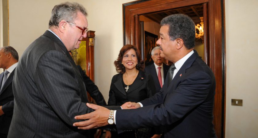 El Gran Maestre recibe al Presidente de la República Dominicana