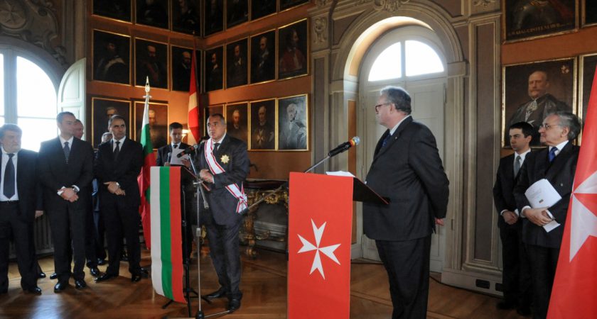 Der Grossmeister empfängt den Bulgarischen Premier