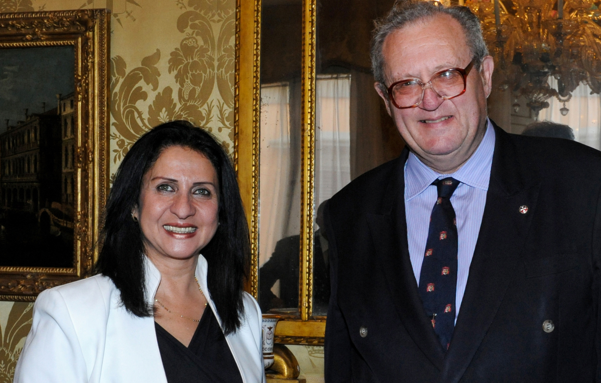 The Grand Master of the Sovereign Order of Malta receives the Mayor of Bethlehem Vera Baboun