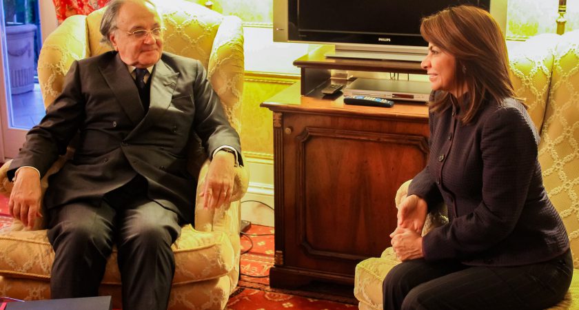 The President of Costa Rica meets the Grand Chancellor of the Sovereign Order of Malta