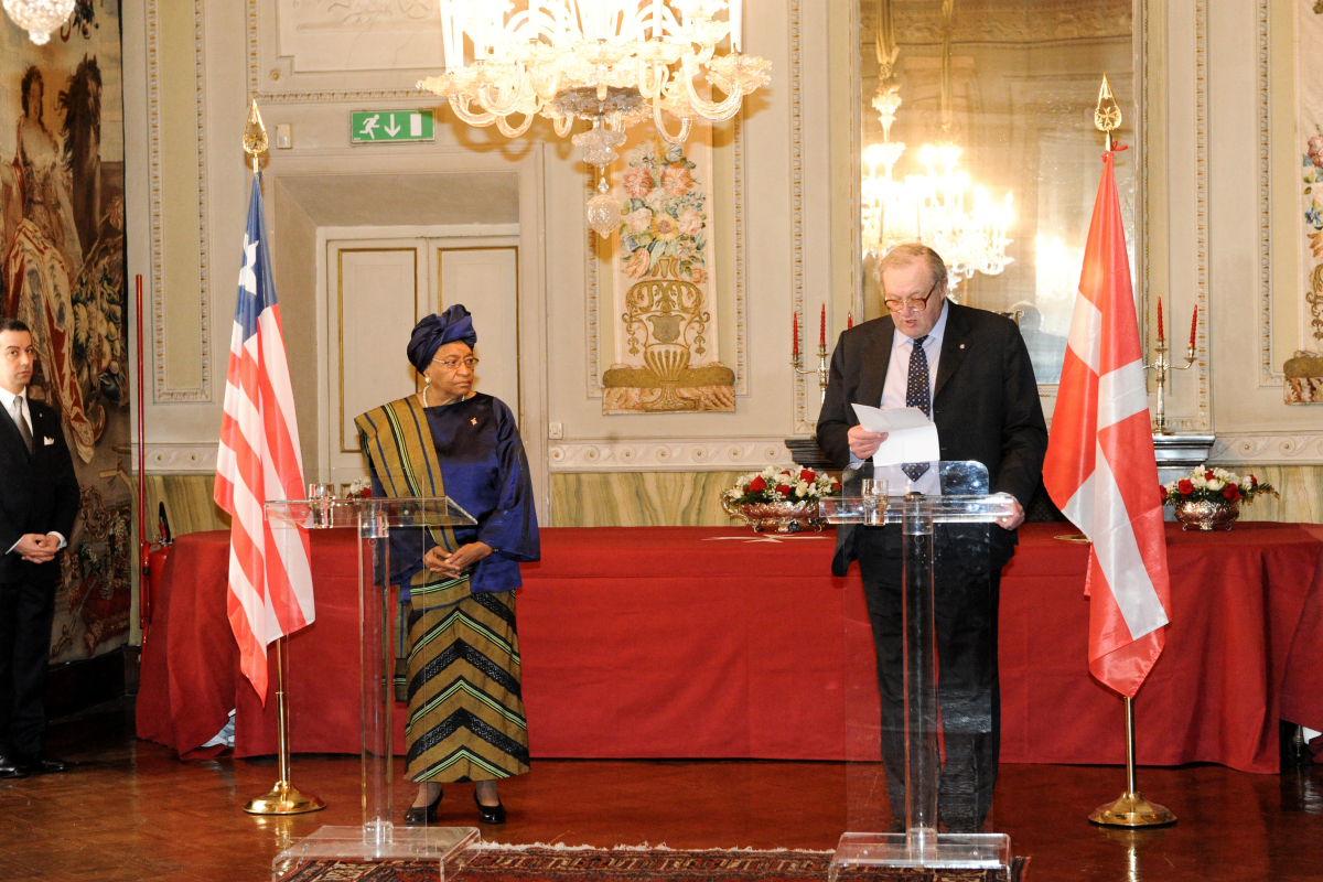 Offizieller besuch der Präsidentin von Liberia beim Souveränen Malteserorden