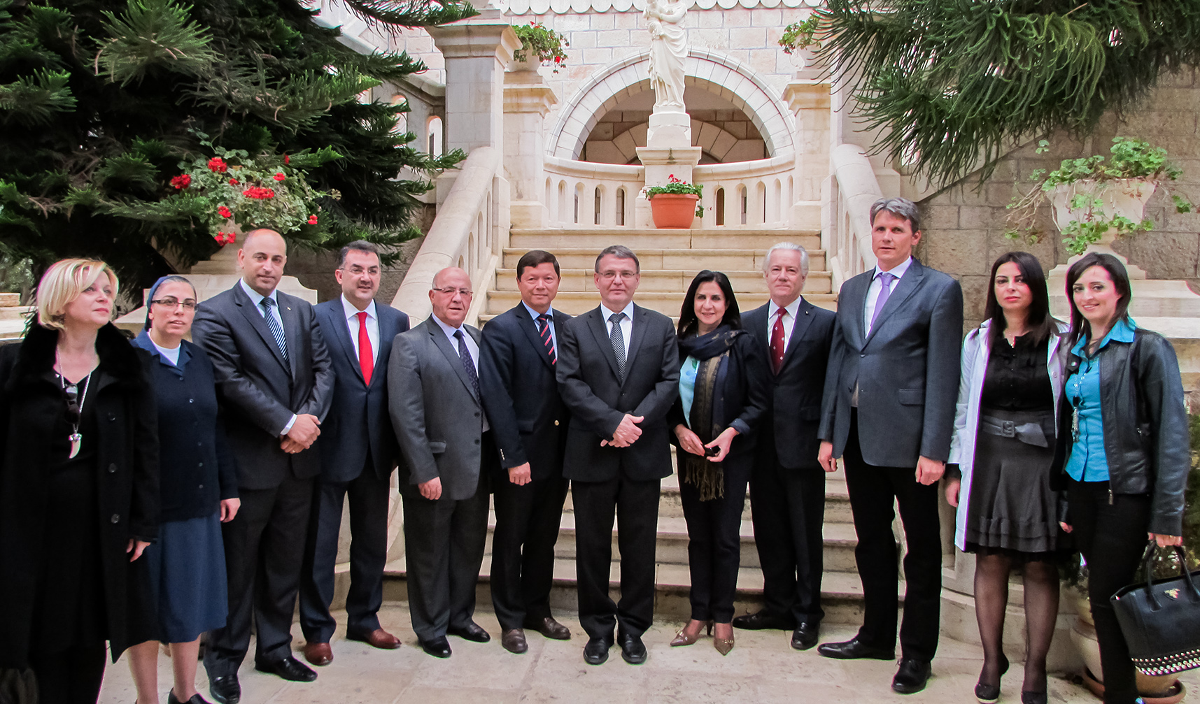 Der Aussenminister der Tschechischen Republik besucht das krankenhaus der Heiligen Familie in Bethlehem