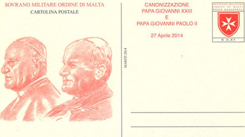 Emissione 461 – Canonizzazione di Papa Giovanni XXIII E DI Papa Giovanni Paolo II – Cartolina Postale