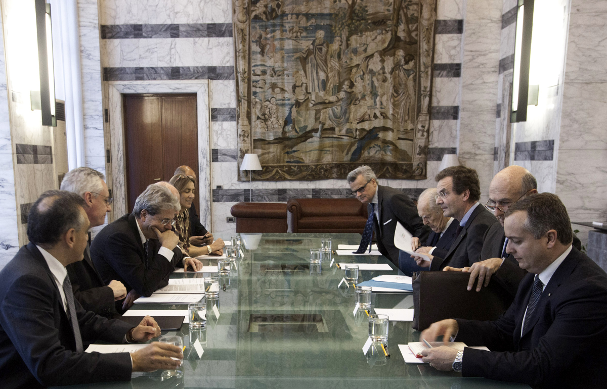 Grosskanzler vom italienischen Aussenminister Paolo Gentiloni empfangen