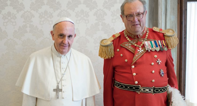 Audience du Pape François avec le Grand Maître Fra’ Matthew Festing