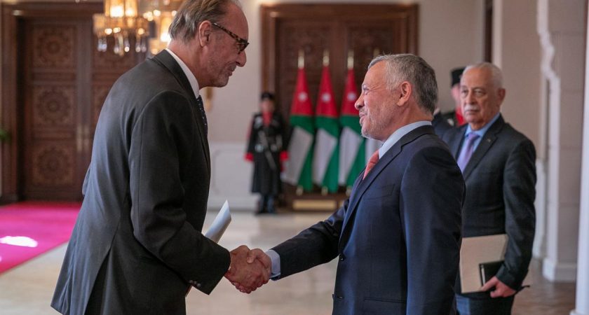 The new Ambassador of the Order of Malta to Jordan presents his letters of credence