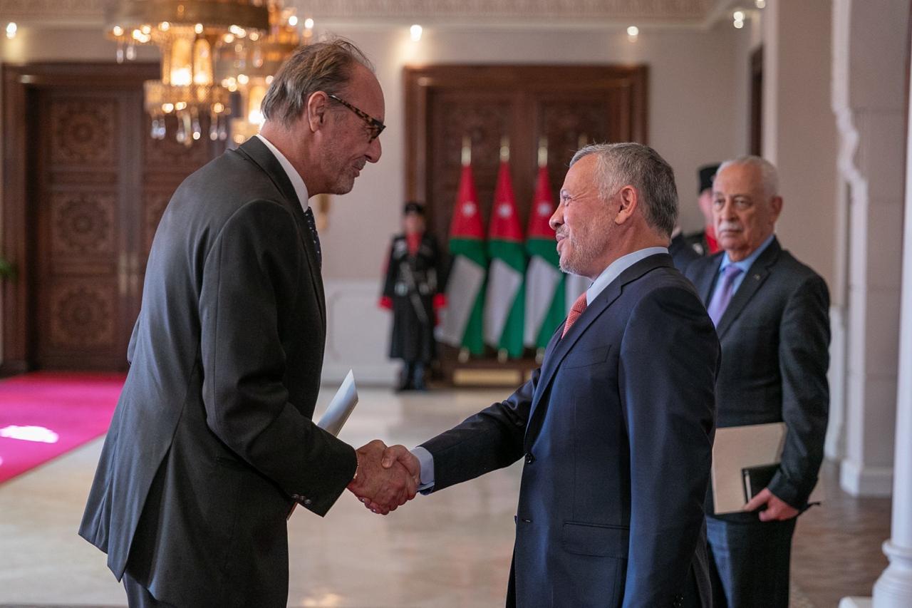 The new Ambassador of the Order of Malta to Jordan presents his letters of credence