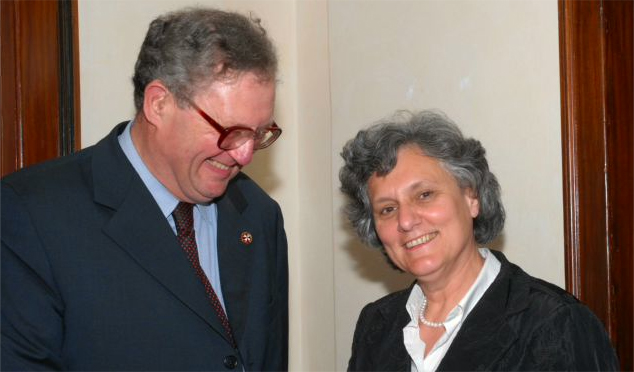 Der Grossmeister empfängt die Ungarische Aussenministerin