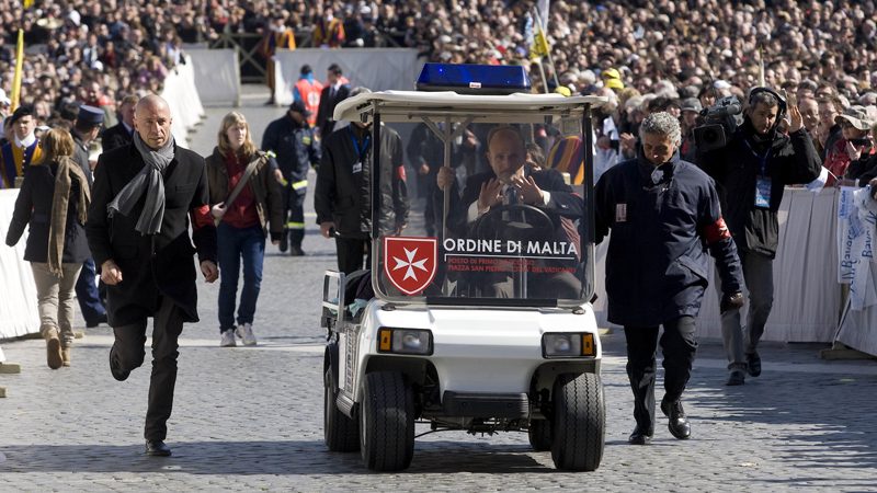 St. Peter’s Square “More work for the Order of Malta’s First-Aid Post”.