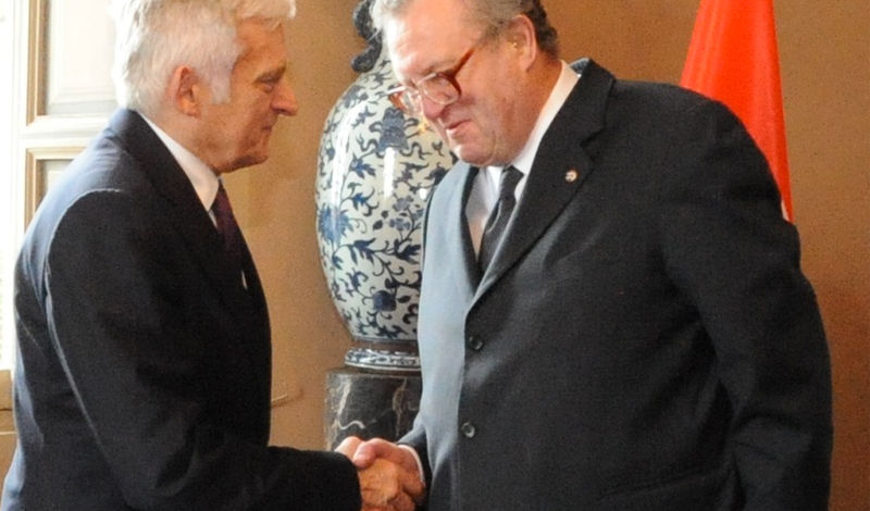 The meeting with the President of the European Parliament Jerzy Buzek