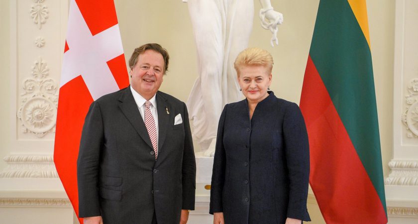 Die Präsidentin Dalia Grybauskaitė empfing den Botschafter des Malteserordens zur Übergabe seines Beglaubigungsschreibens