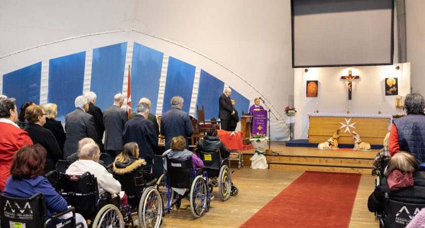 La felicitación de Navidad del Gran Maestre en el Hospital San Juan Bautista de Roma