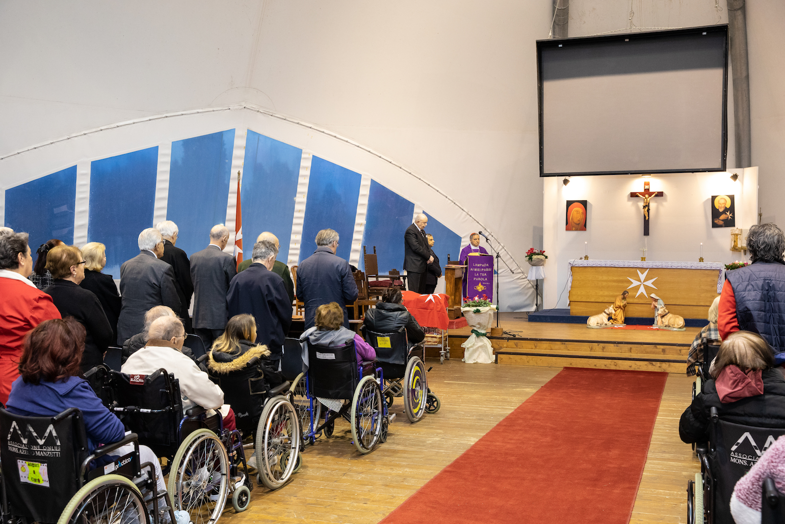 La felicitación de Navidad del Gran Maestre en el Hospital San Juan Bautista de Roma