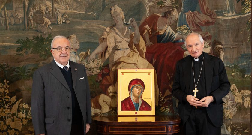 Fra’ Marco Luzzago receives Cardinal-elect Silvano Tomasi