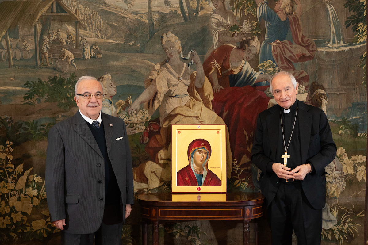 Fra’ Marco Luzzago receives Cardinal-elect Silvano Tomasi