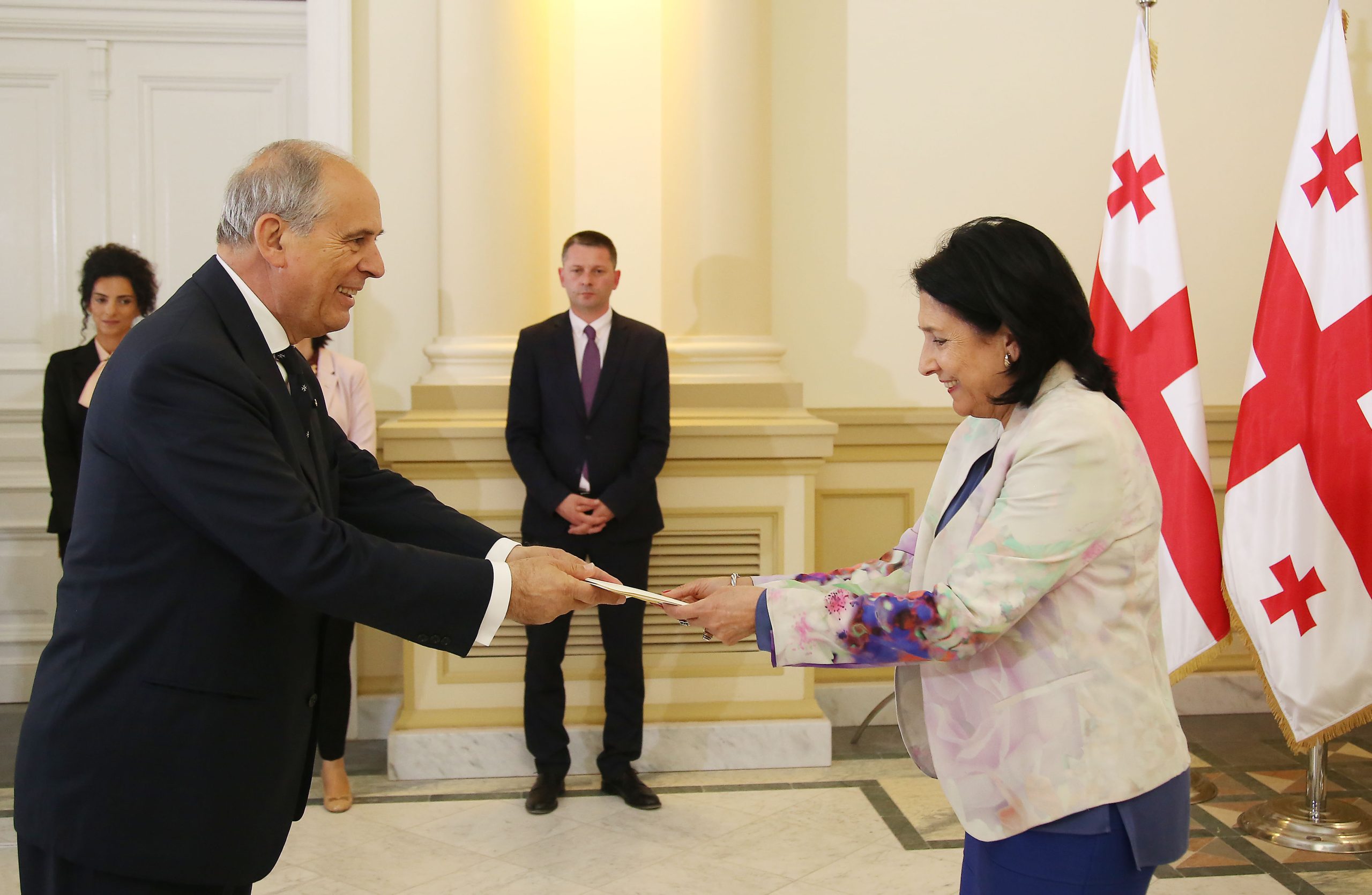 The new Ambassador of the Order of Malta to Georgia presents his letters of credence