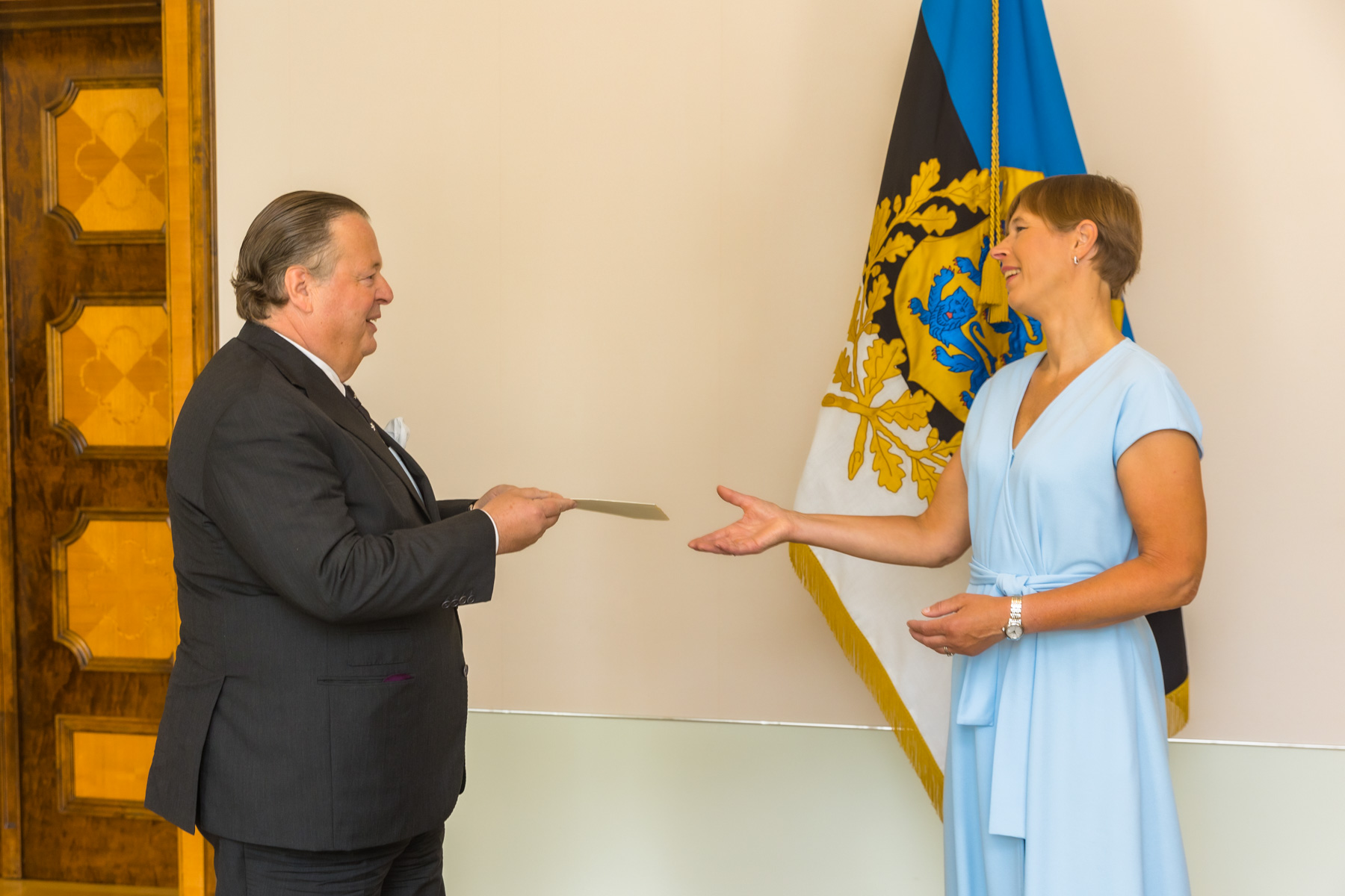 The Ambassador of the Sovereign Order of Malta to Estonia presents his letters of credence