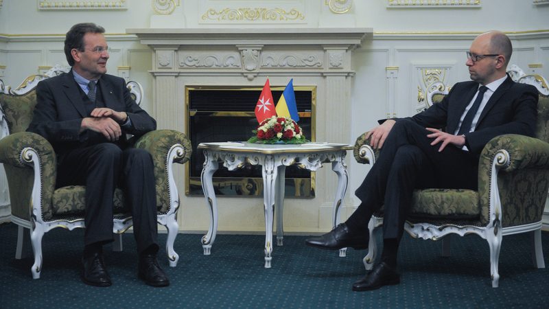 The Grand Chancellor received by the Ukrainian Prime Minister in Kiev